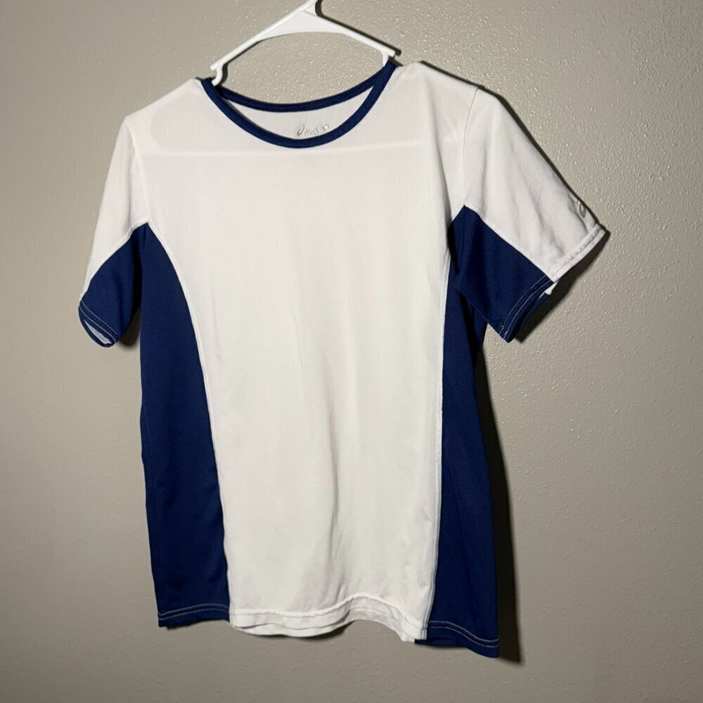 Asics relax-fit athletic t-shirt - white & blue